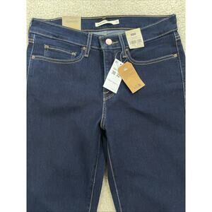 Levis 314 Shaping Straight Jeans Womens Size 30 Dark Blue NWT